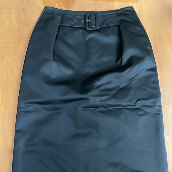 Emporio Armani black belted pencil skirt